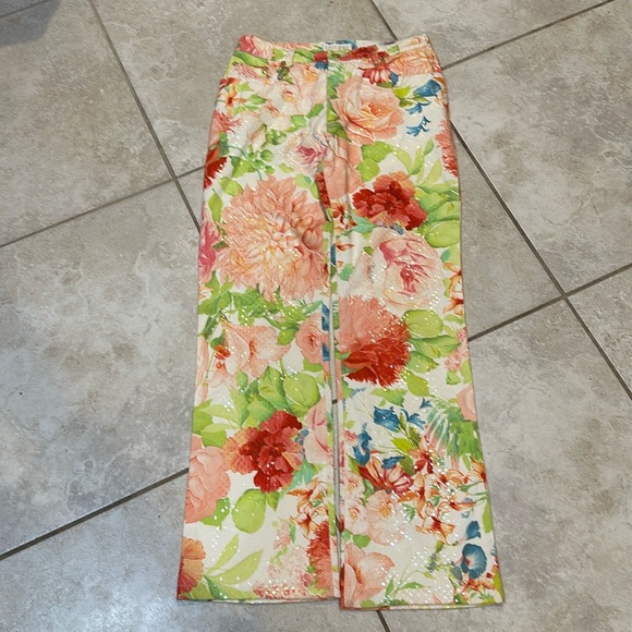 Roberto Cavalli Floral Wide Leg Jeans - Multicolor - Picture 1 of 10
